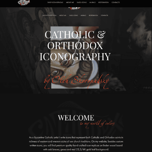 Портфоліо художника — розробка сайту від агенції Darmut